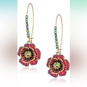 Betsey Johnson Rose Earrings